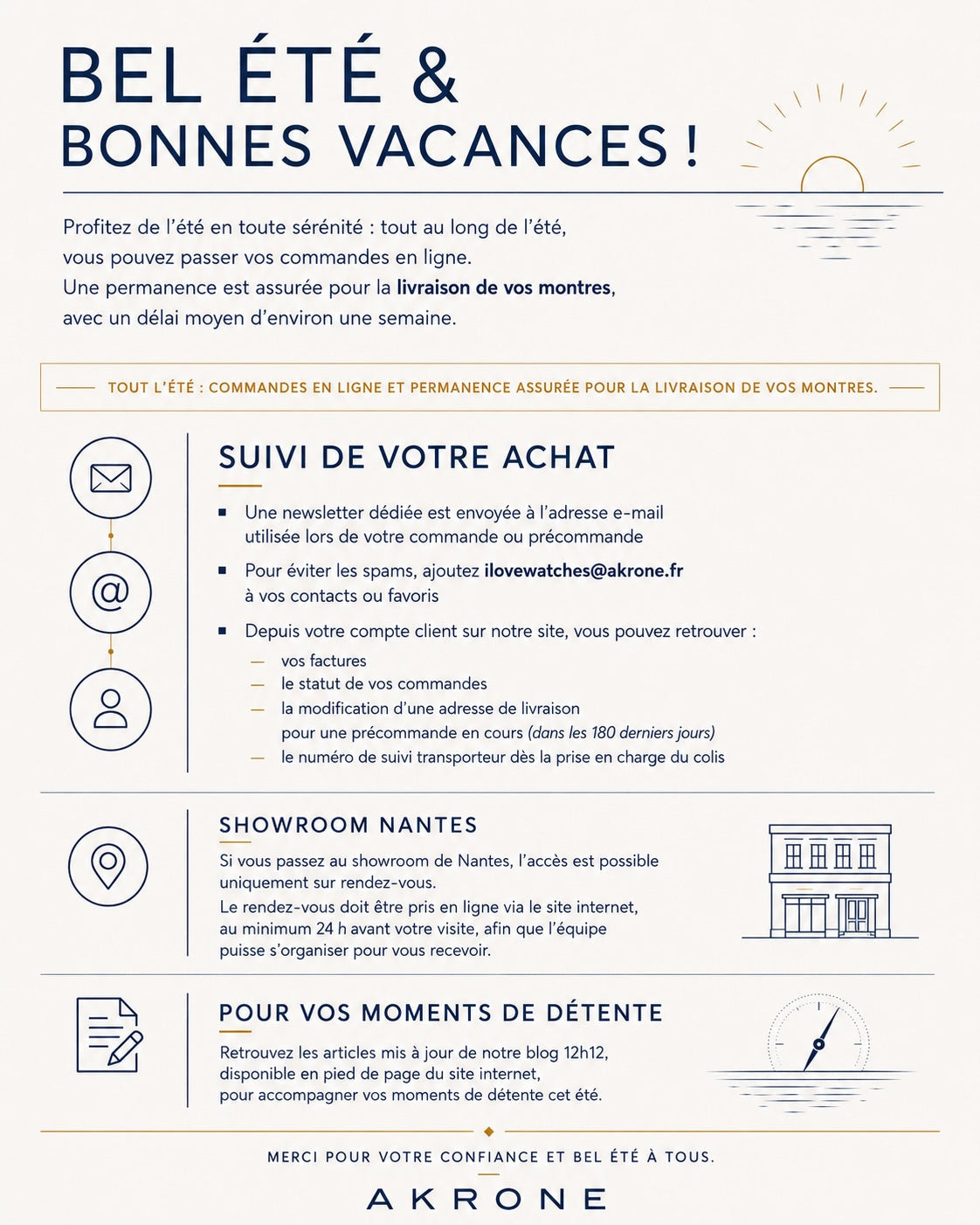 Bel été & Bonnes vacances!