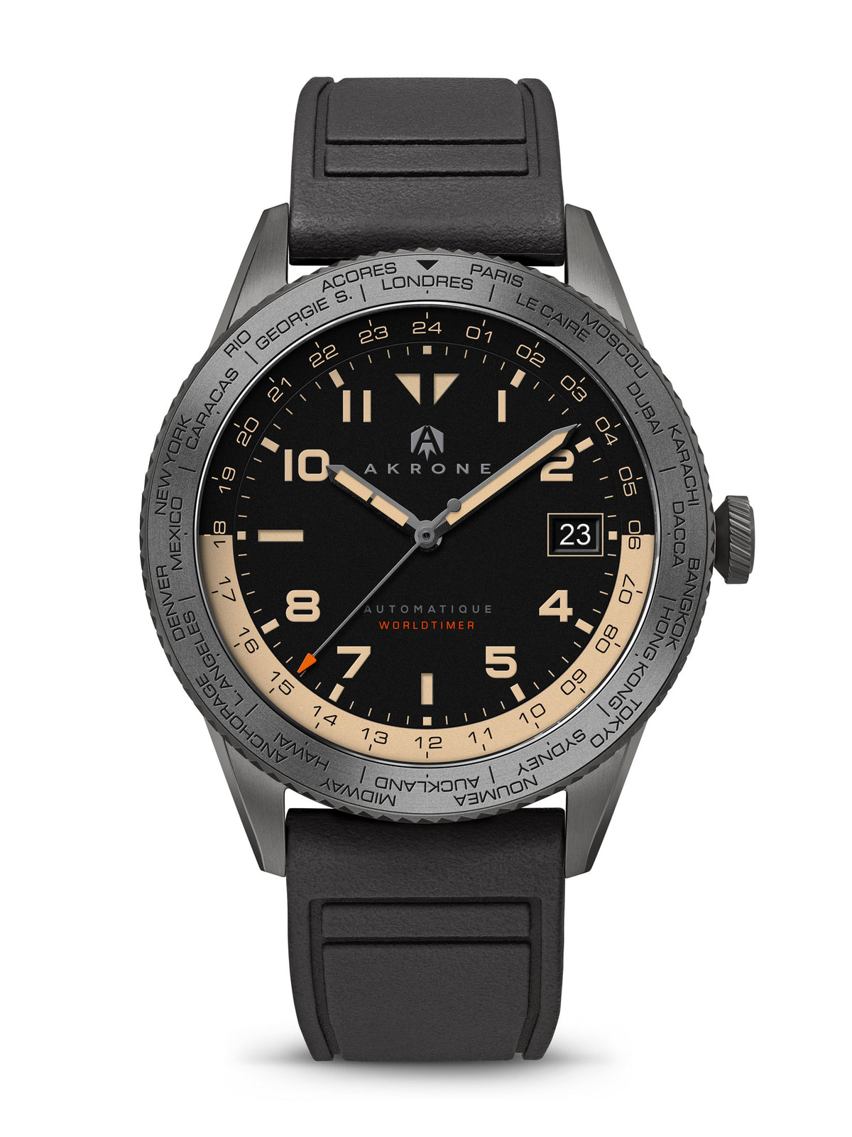 Akrone C-03 Worldtimer Sable, official view 1