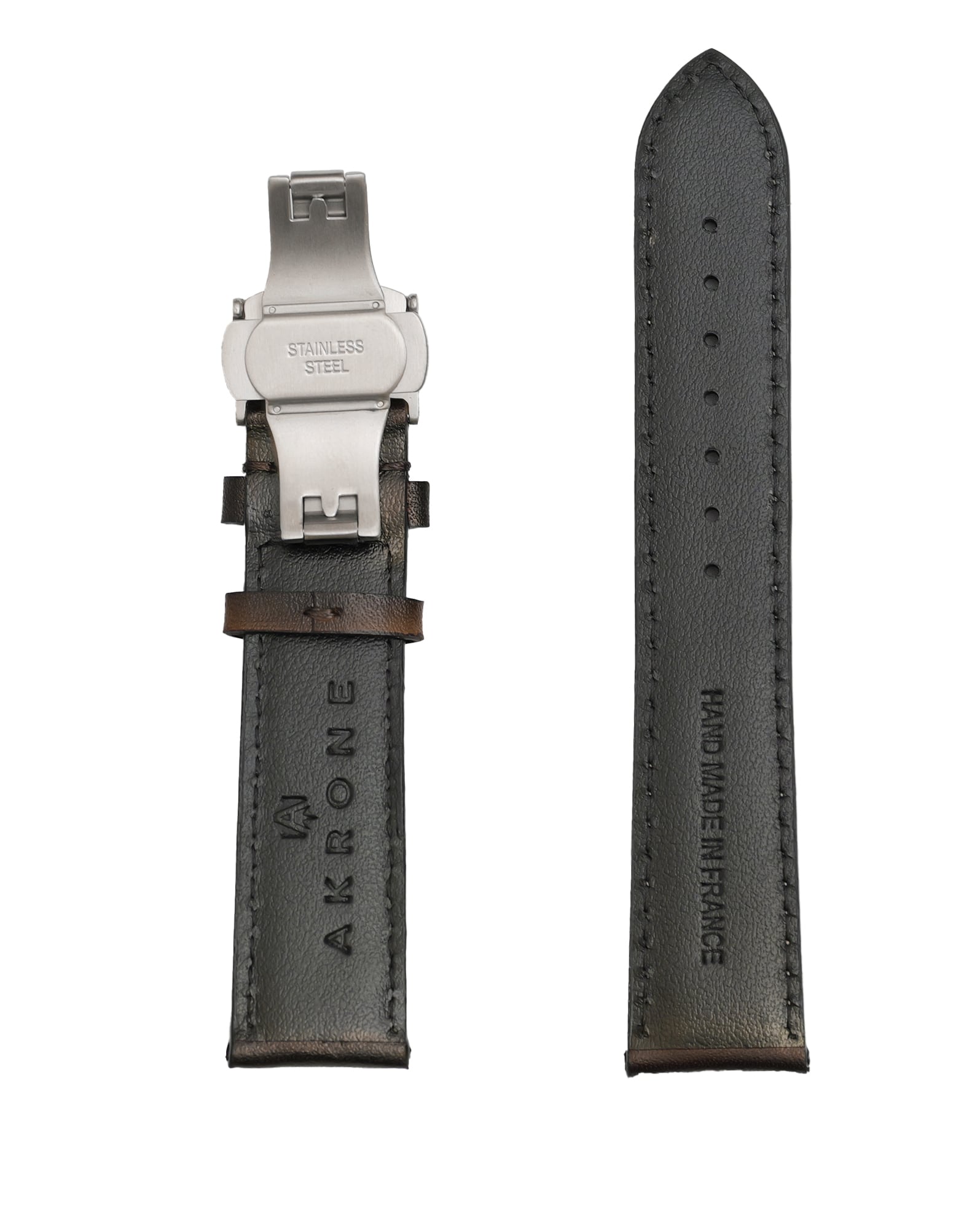 Bracelet cuir patiné marron