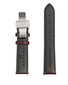 Bracelet cuir patiné rouge