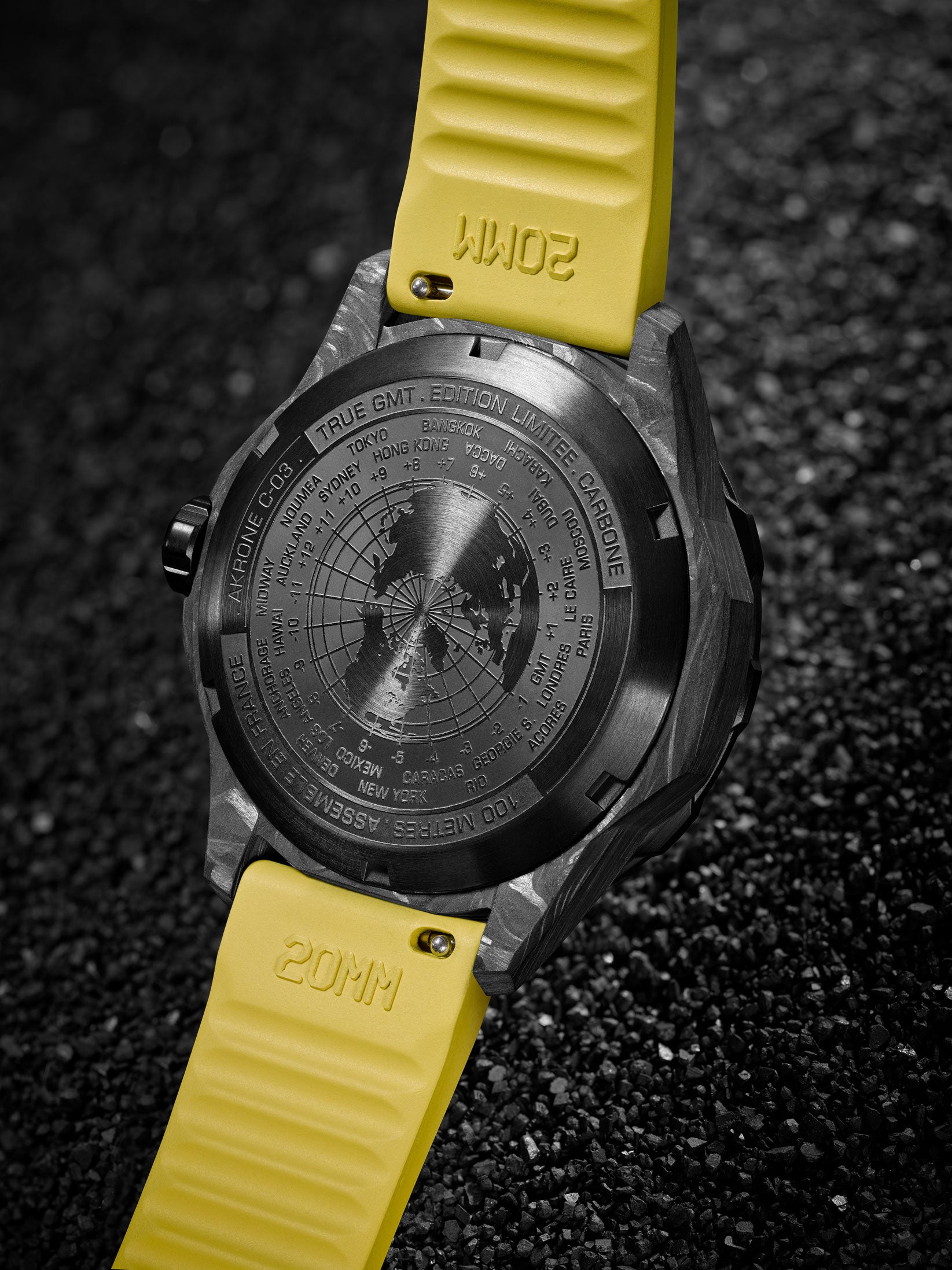 Bracelet caoutchouc FKM jaune